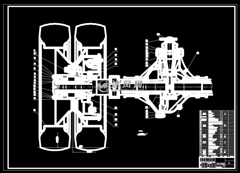 载货汽车后桥设计cad图纸