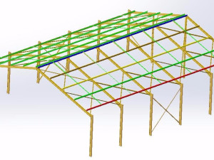 门式刚架空压机房加层结构设计图
