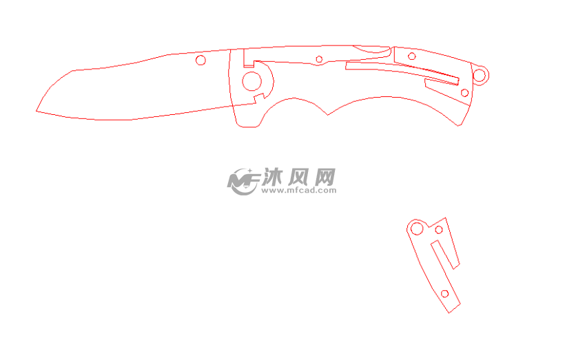 折刀3d模型及cad图纸