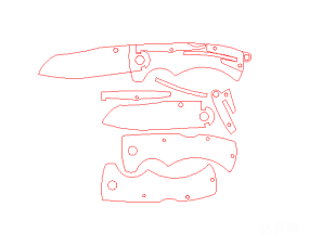 折刀3d模型及cad图纸图纸合集的封面图