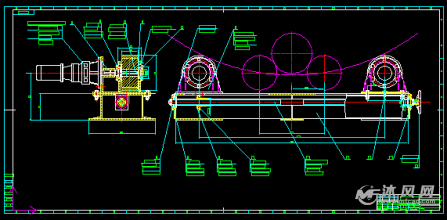 20t可调滚轮架图纸