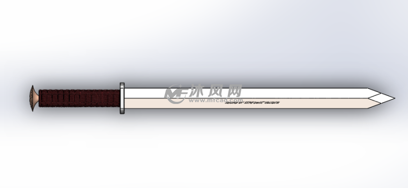一把短剑模型建模图纸下载_玩具公仔图纸 - 沐风网