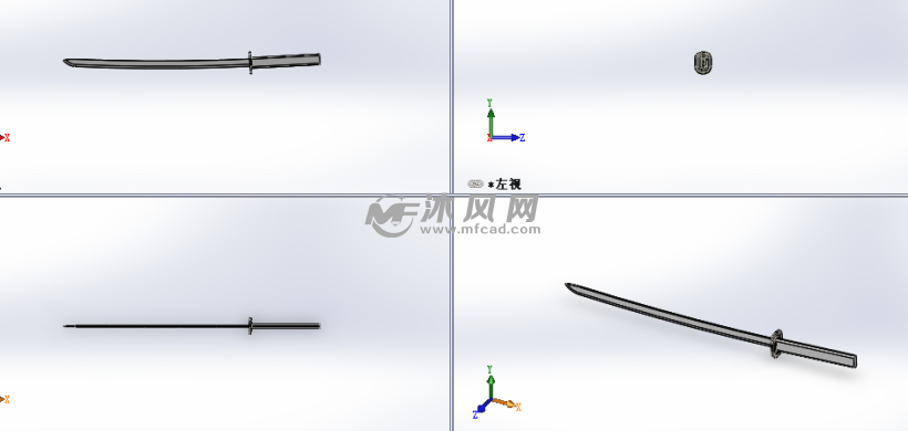 一款武士刀模型建模