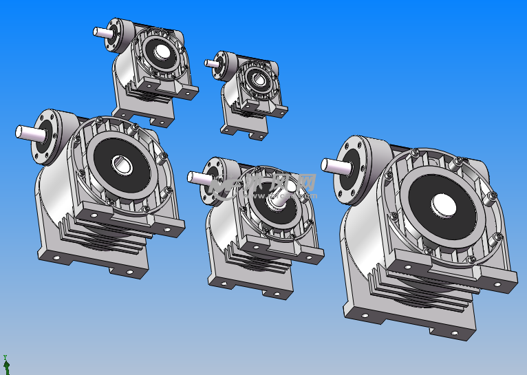 ra蜗杆上置底座式蜗轮减速机 共5种型号