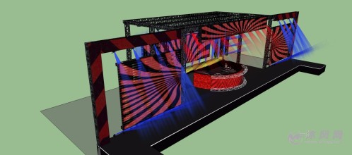 光的舞蹈舞台场景侧面