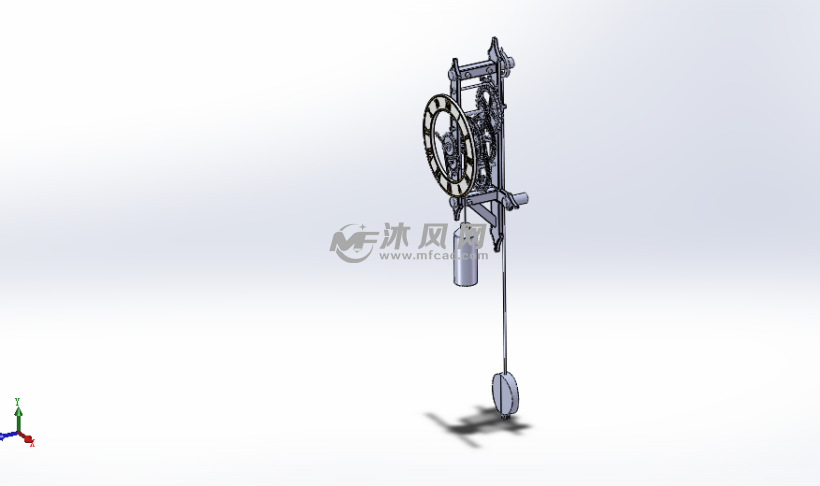 一款机械钟表的核心机构模型