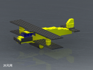 乐高飞机积木 - solidworks玩具公仔类模型下载 - 沐风图纸