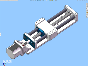 行程200滚珠丝杠三维图