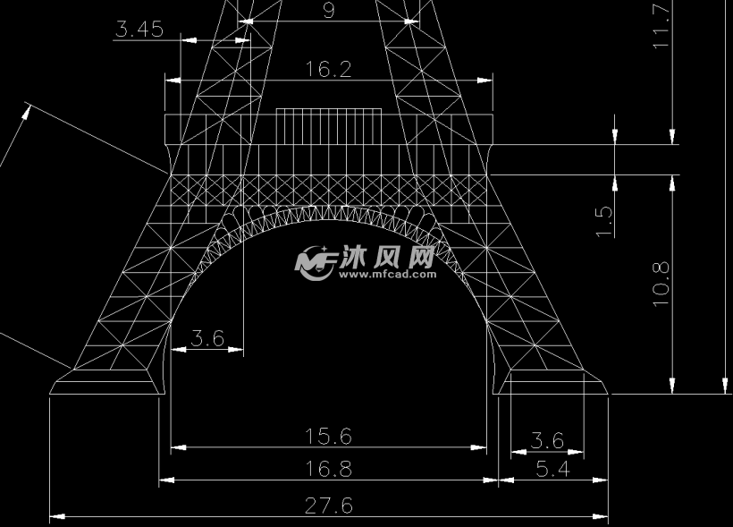 埃菲尔铁塔简易结构图图片