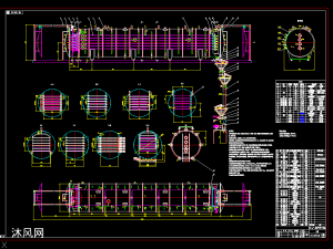 塔槽一體式幹吸塔設備圖紙 - autocad化工環保設備圖紙下載 - 沐風