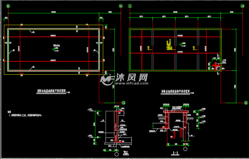 某工程消防水池建築結構設計圖