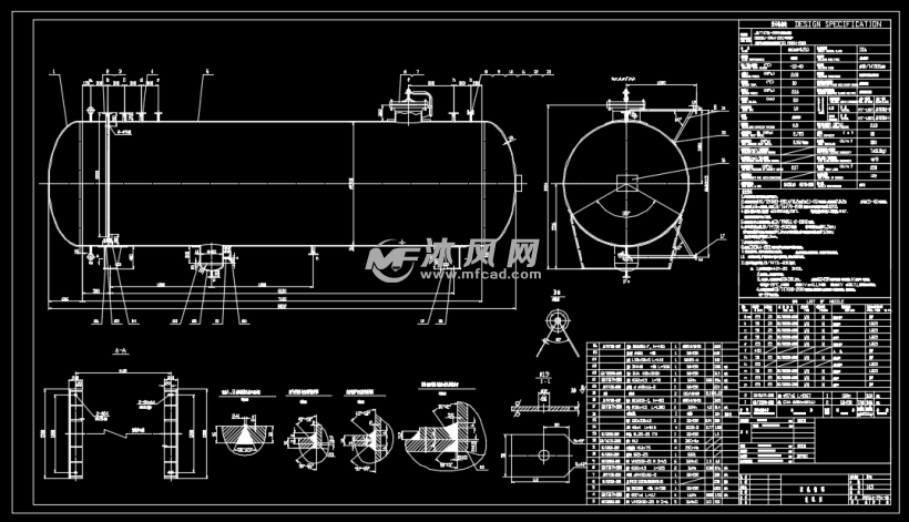 30立方米液氨储罐cad设计图