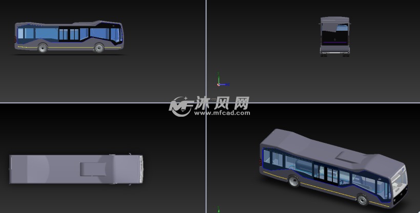 奔驰未来派巴士四视图
