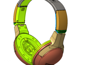 一款头戴式耳机三维模型