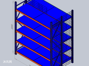 超市物品展示货架三维模型图纸