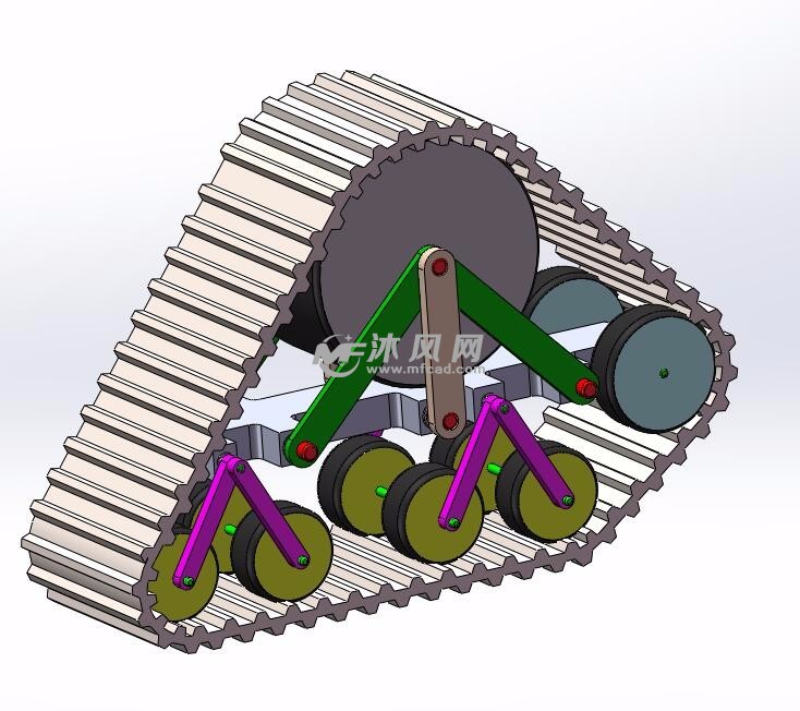 三角形履带车轮 - 军工模型图纸 - 沐风网