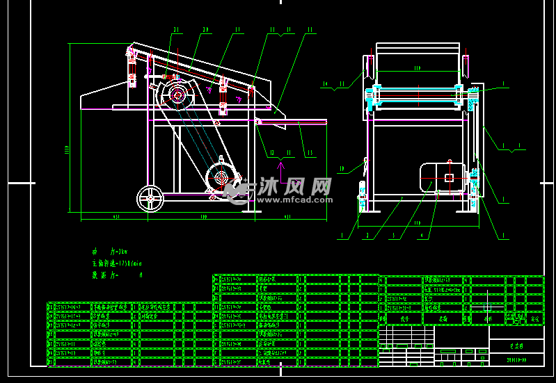 筛沙机套图 - 工程机械/建筑机械图纸 - 沐风网
