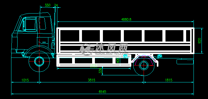 5立方改装转运卡车车厢全套图纸