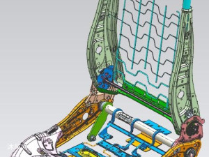 汽車座椅骨架模型圖
