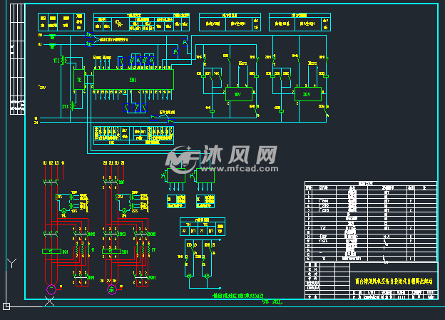 两台排烟风机互备自投闭式自耦降压起动图