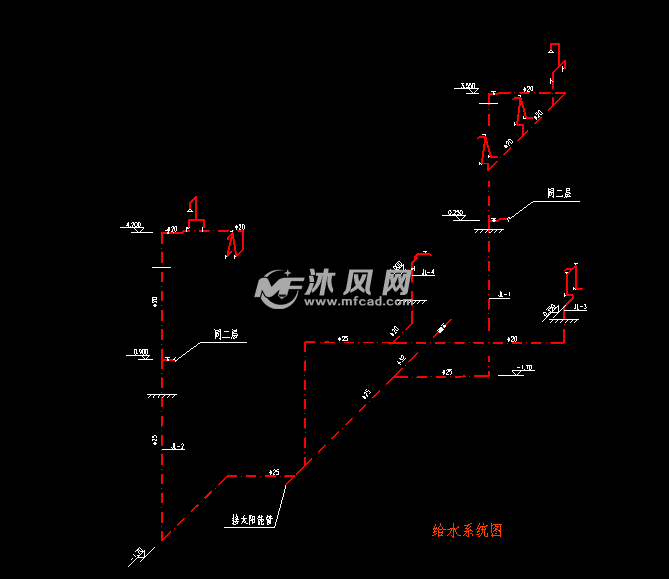 小区供水水管道图图片