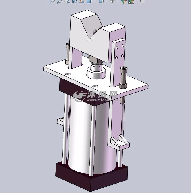 气动v型托举举升机构