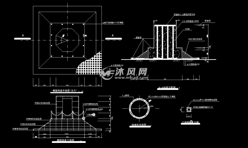 雕塑底座基础做法详图图片