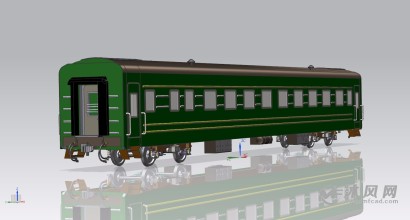 火车绿皮车厢侧面