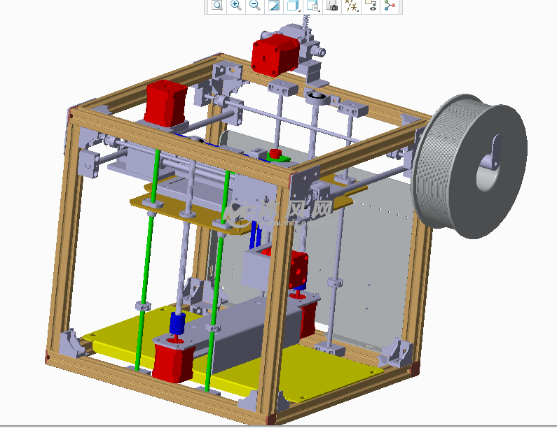 3轴联动3d打印机 - 机械设备图纸 - 沐风网