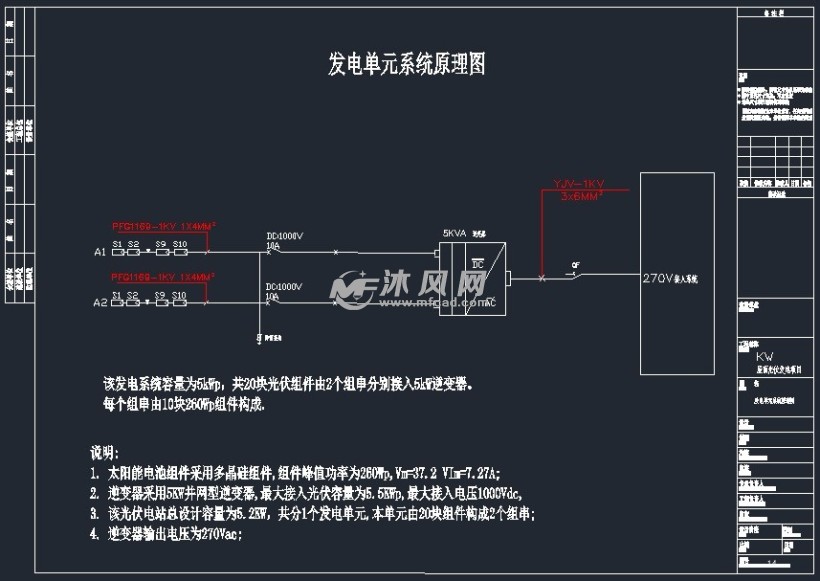 5kw分布式光伏发电系统图