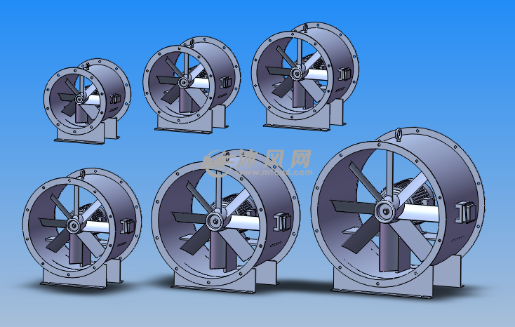 全混型轴流风机共6种型号
