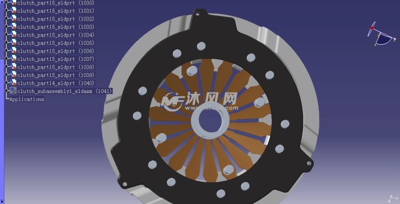 汽車膜片彈簧離合器數模