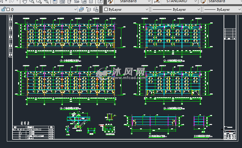 墙面檩条布置图