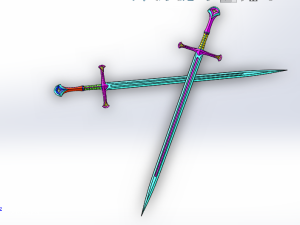动漫宝剑设计 - inventor其他分类模型和图纸下载 - 沐风图纸
