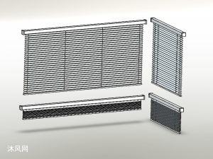 百叶窗翅片模型图片