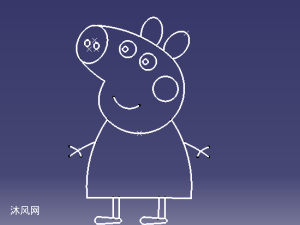 小猪佩奇模型图 - 玩具公仔图纸 - 沐风网