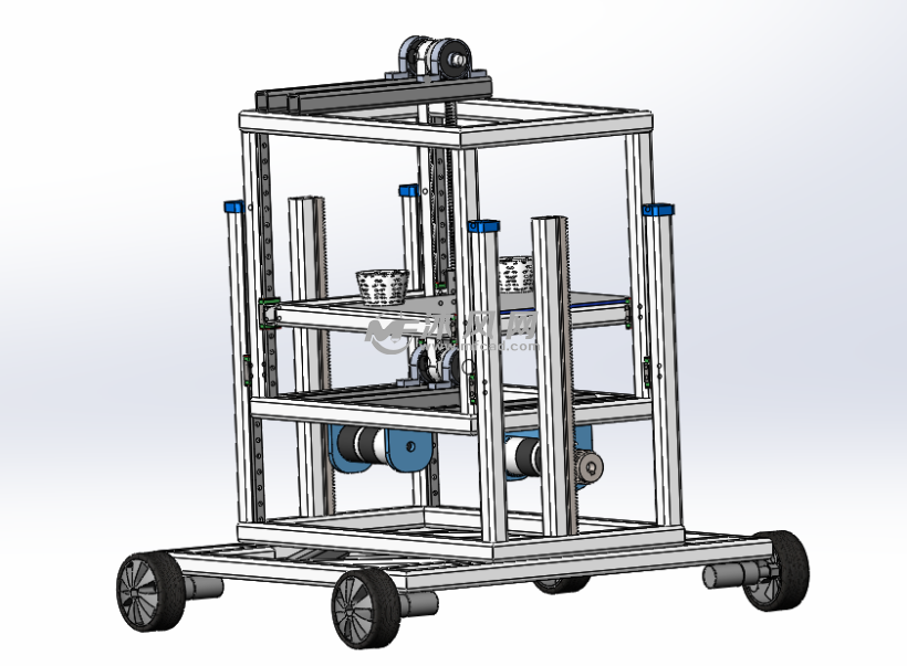 采摘三级升降机构概念模型