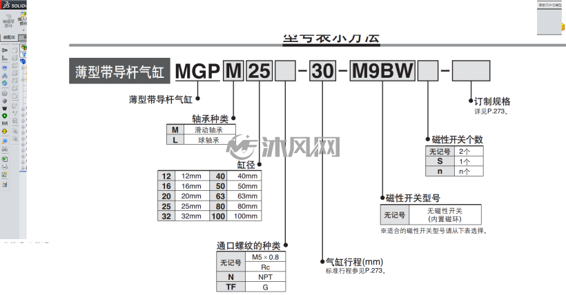 smc mgp带导杆型气缸
