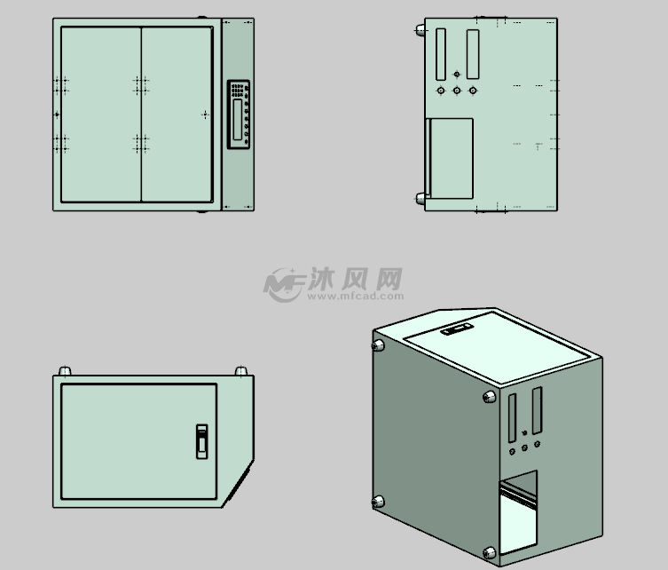 钣金控制机柜模型