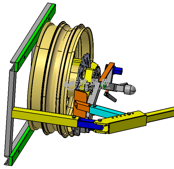 拆卸轮胎装置三维图
