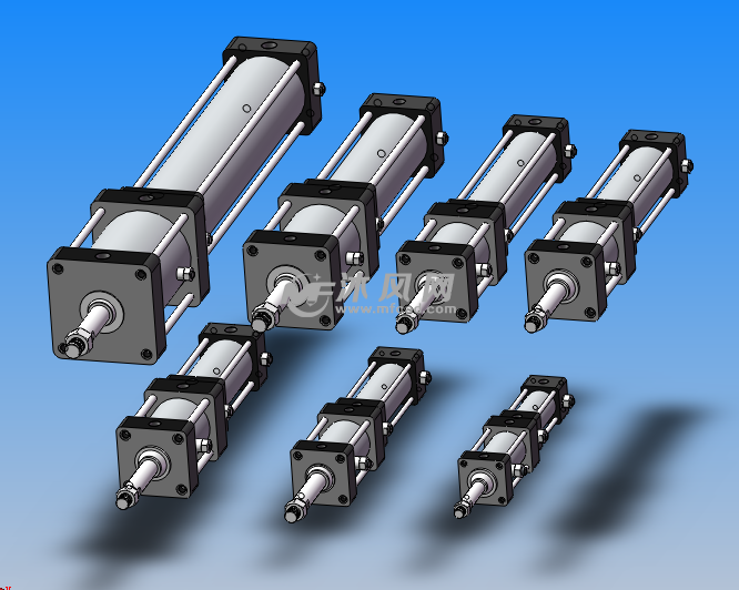 7款qgsj系列无给油润滑锁紧气缸