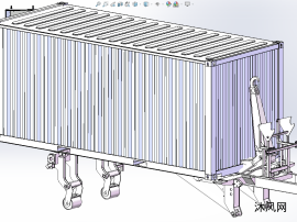 20尺集装箱整体自装卸钩臂装置