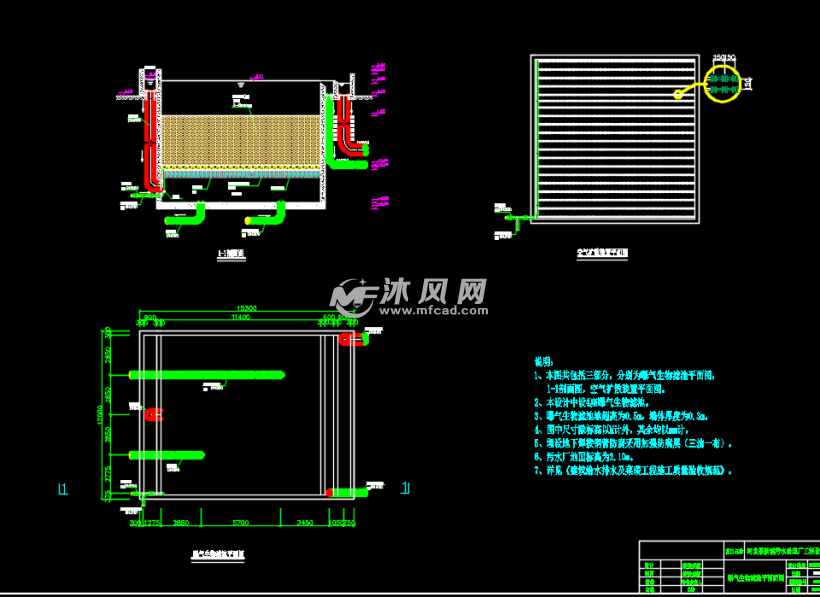 baf曝气生物滤池工艺流程图