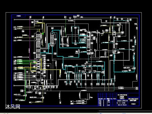 kdon-28000/22000空分設備工藝流程圖cad套圖