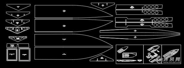 船模具体结构-玩具公仔图纸-沐风网