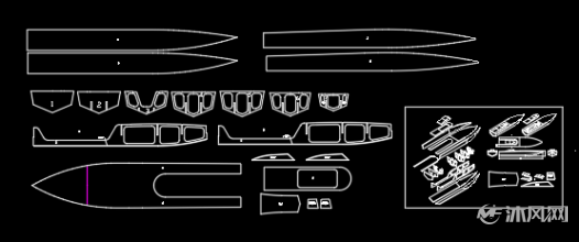 船模具体结构-玩具公仔图纸-沐风网
