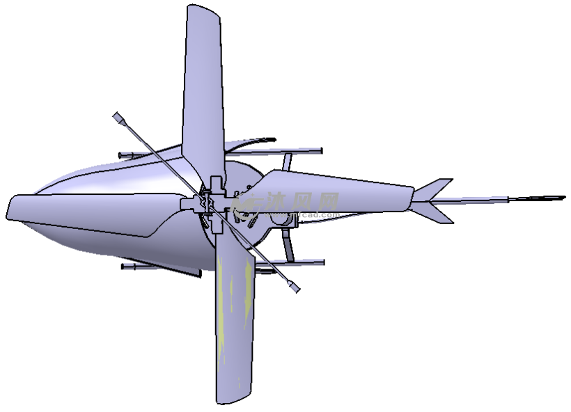 catia直升机三维模型