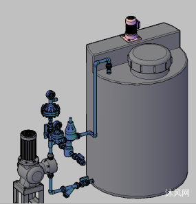 机械隔膜计量泵加药系统(自灌式安装)图纸合集的封面图