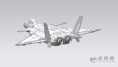 歼20战斗机建模图-航空航天图纸-沐风网