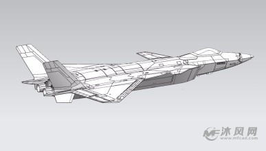 歼20战斗机建模图-航空航天图纸-沐风网